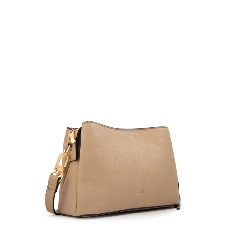 CARTERA BANDOLERA ANTONIETA PEQUEÑA BEIGE - 2