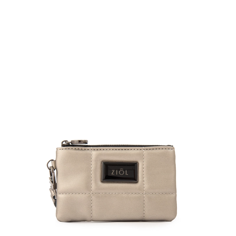 MONEDERO RECTANGULAR TANYA PEQUEÑA PLATEADO OSCURO - 1