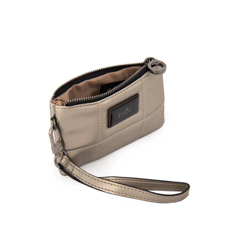 MONEDERO RECTANGULAR TANYA PEQUEÑA PLATEADO OSCURO - 2
