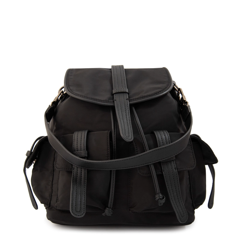MOCHILA CON TAPA XIMENA NEGRO - 1