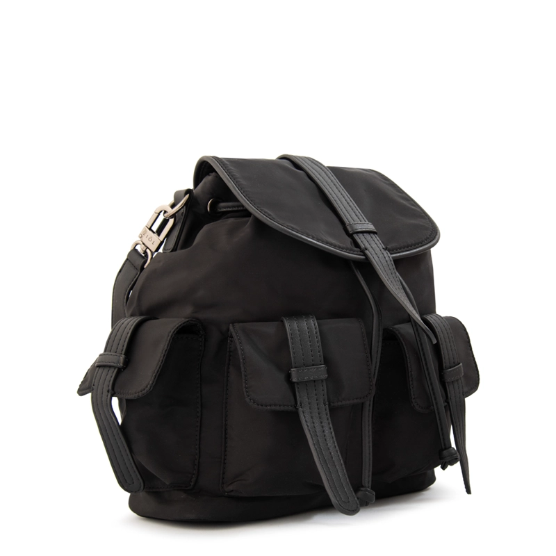 MOCHILA CON TAPA XIMENA NEGRO - 2