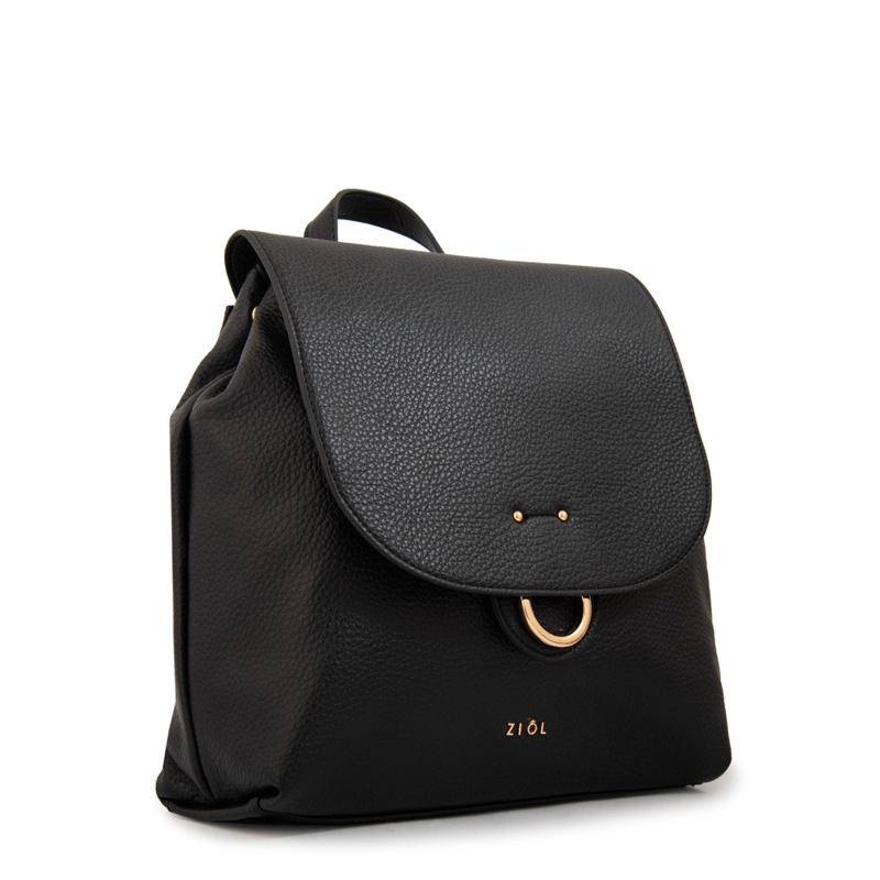 MOCHILA CON TAPA ANASTASIA NEGRO - 2
