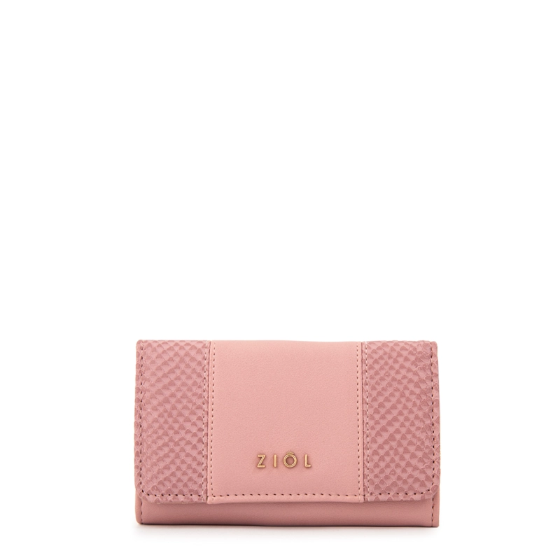 BILLETERA CON CIERRE EXTERIOR BLUR MEDIANA ROSA VIEJO - 1