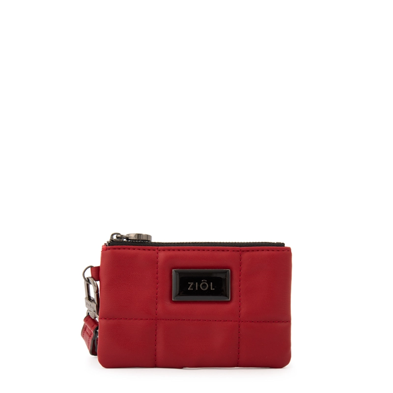 MONEDERO RECTANGULAR TANYA PEQUEÑA ROJO - 1