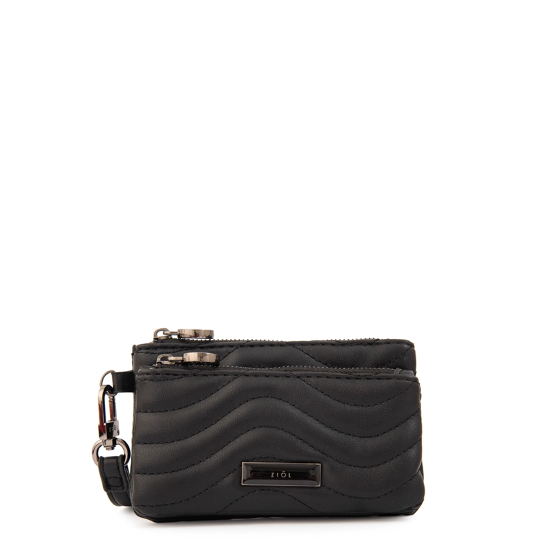 MONEDERO DOBLE KILIAN GRANDE NEGRO - 1