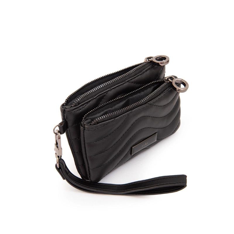 MONEDERO DOBLE KILIAN GRANDE NEGRO - 2