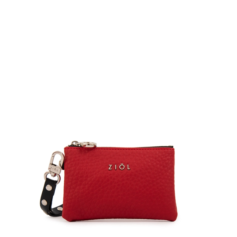 MONEDERO RECTANGULAR OLGA PEQUEÑA ROJO - 1