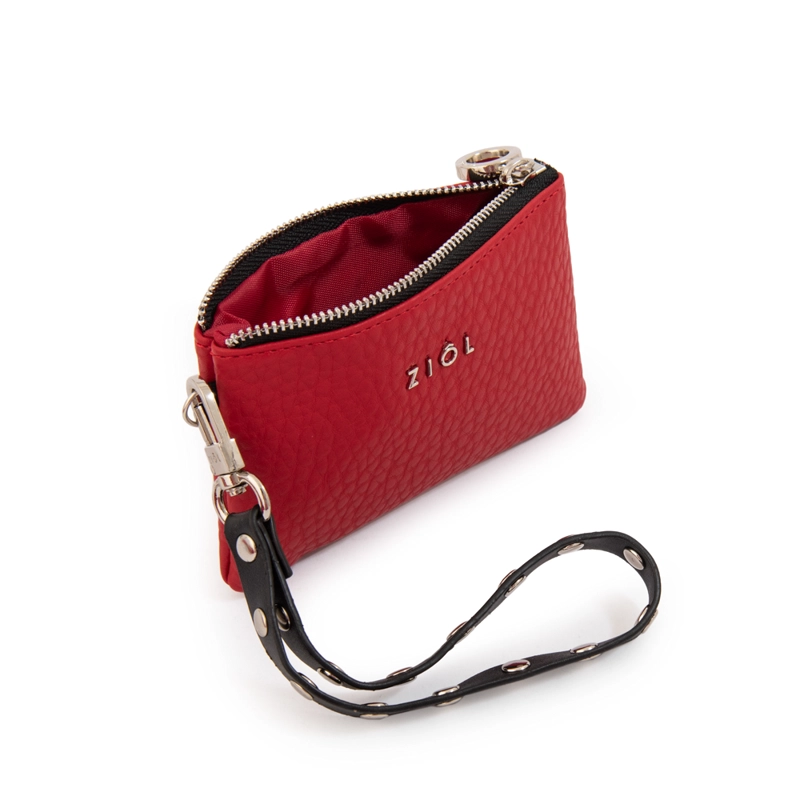 MONEDERO RECTANGULAR OLGA PEQUEÑA ROJO - 2