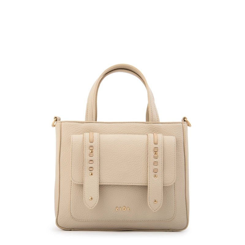 CARTERA TOTE TYRA PEQUEÑA BLANCO CRUDO - 1