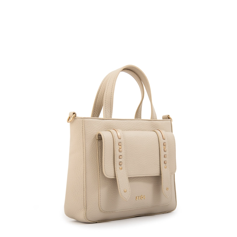 CARTERA TOTE TYRA PEQUEÑA BLANCO CRUDO - 2