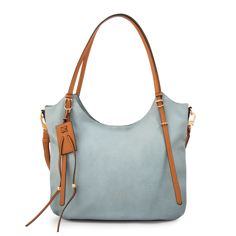 CARTERA TOTE TAVIA GRANDE DENIM - 1