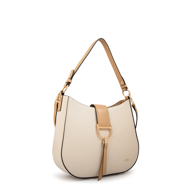 CARTERA CORTE OVAL SARAH MEDIANA BLANCO CRUDO - 2
