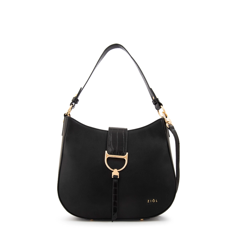 CARTERA CORTE OVAL SARAH MEDIANA NEGRO - 1