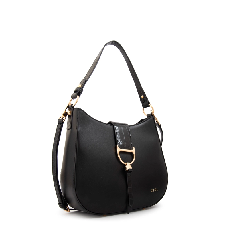 CARTERA CORTE OVAL SARAH MEDIANA NEGRO - 2