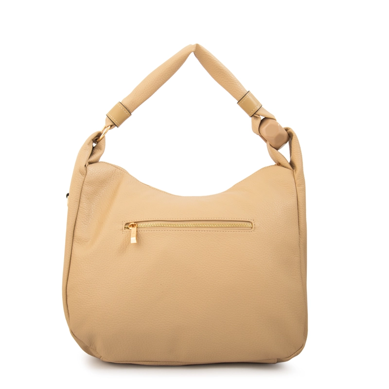 CARTERA CORTE OVAL CASANDRA GRANDE BEIGE OSCURO - 3