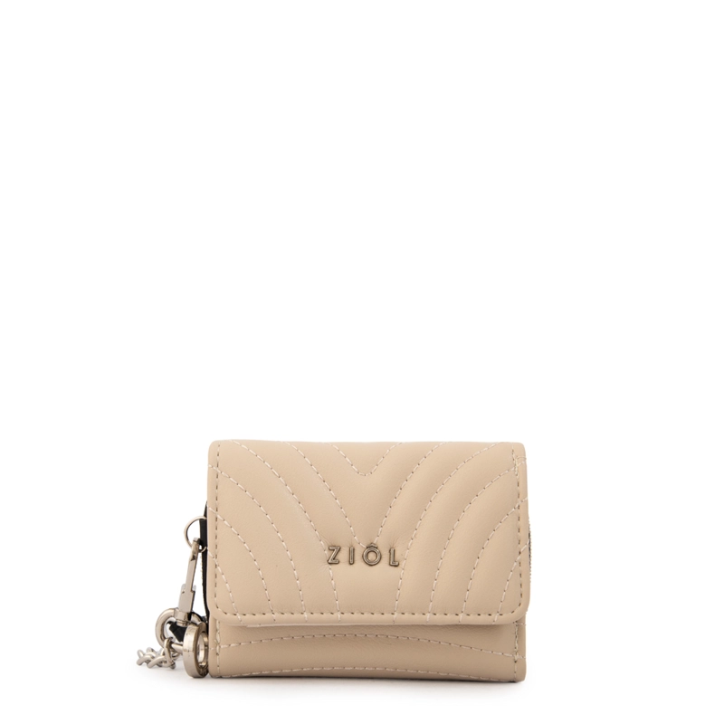 BILLETERA CIERRE EXTERIOR SHANON MEDIANA BEIGE - 1