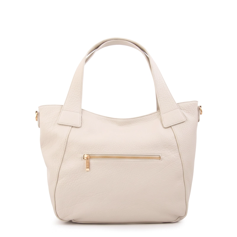 CARTERA TOTE TESSA GRANDE BLANCO CRUDO - 3