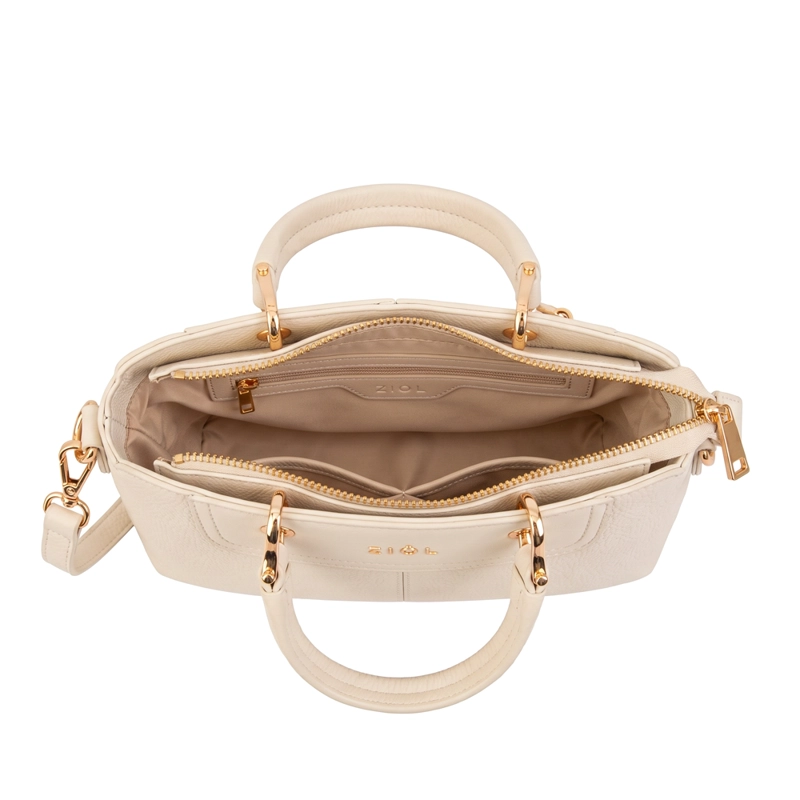 CARTERA BANDOLERA ELVIRA MEDIANA BLANCO CRUDO - 4