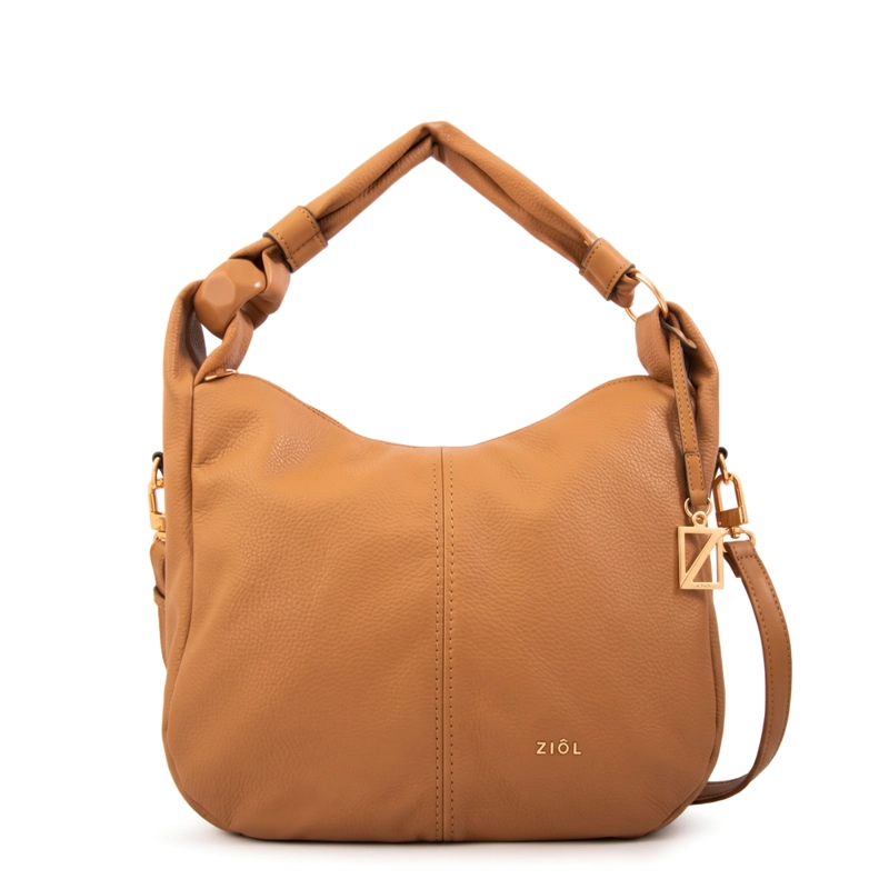CARTERA CORTE OVAL CASANDRA GRANDE CAMEL - 1