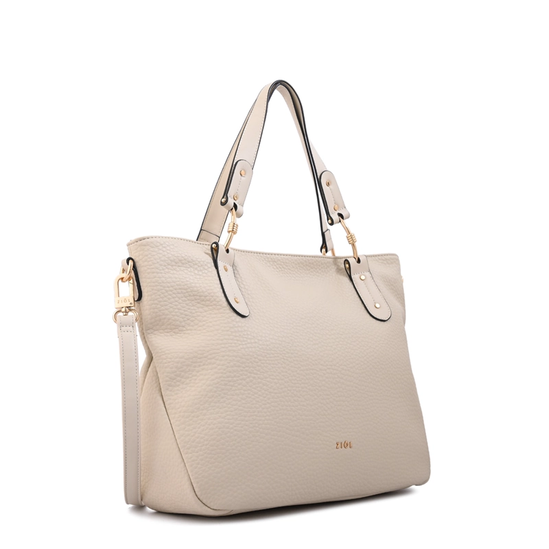 CARTERA TOTE BARBARA GRANDE BLANCO CRUDO - 1