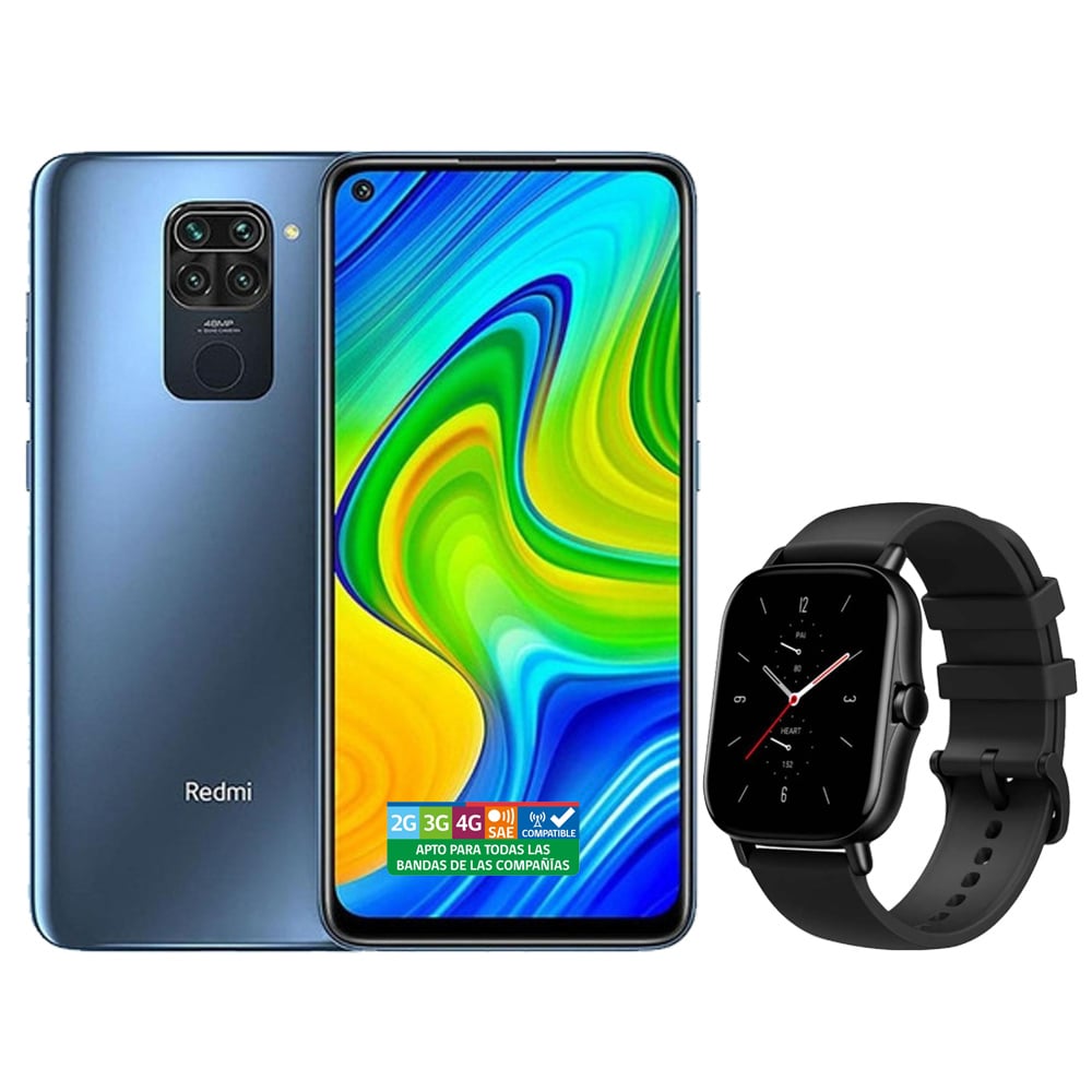 XIAOMI REDMI NOTE 9 128GB / 4GB RAM + CARCASA + AMAZFIT GTS 2