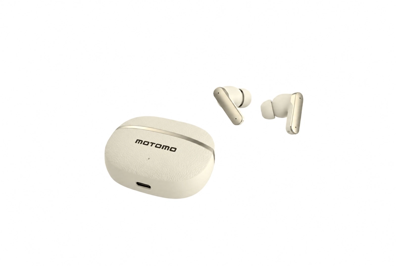 AUDIFONOS IN-EAR MOTOMO MO-L225 BLUETOOTH ANC+ENC TWS CON MICROFONO CREMA - 2