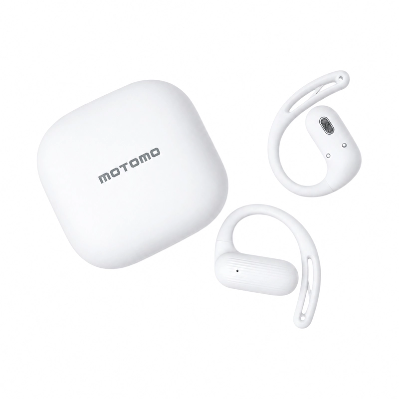 AUDIFONOS OPEN-EAR MOTOMO MO‑OWSG218 TWS BLUETOOTH TACTILES CON MICROFONO BLANCO - 2