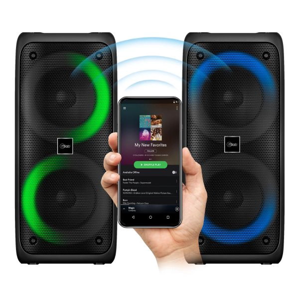 PARLANTE PORTATIL MICROLAB FLAMING FUNKY 20W RMS BLUETOOTH TWS RADIO FM - 5