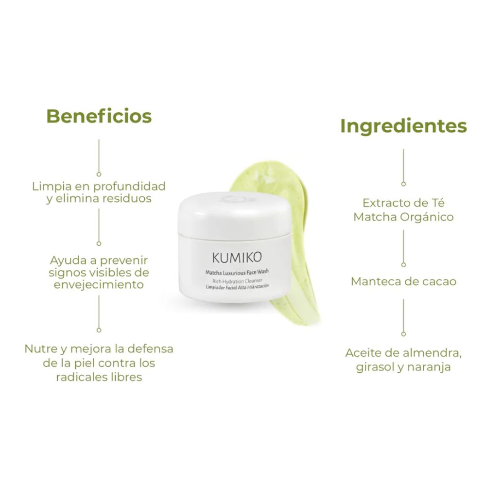 MATCHA LUXURIOUS FACE WASH - LIMPIADOR FACIAL DE ALTA HIDRATACIÓN - 5