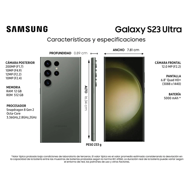 SAMSUNG GALAXY S23 ULTRA 5G 512GB - REACONDICIONADO - VERDE - 2