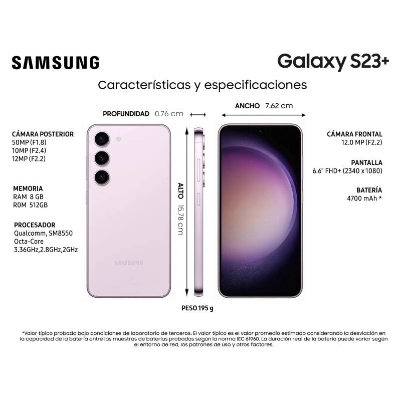 SAMSUNG GALAXY S23 PLUS 5G 512GB - ROSA - REACONDICIONADO - 2