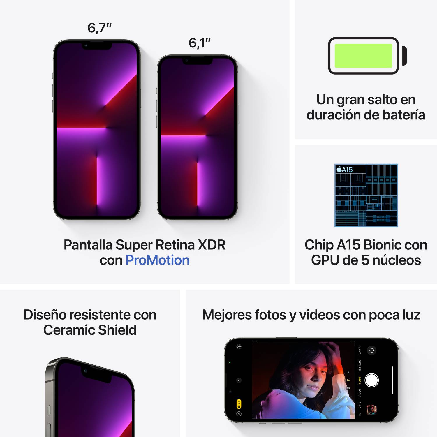 IPHONE 13 PRO 128GB - GRAFITO - REACONDICIONADO - 7