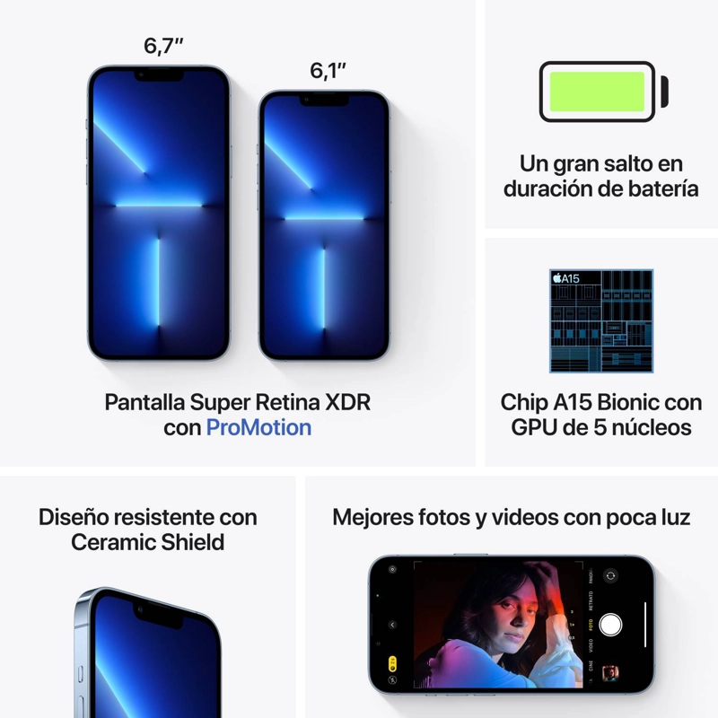 IPHONE 13 PRO MAX 128GB - SIERRA BLUE - REACONDICIONADO - 6