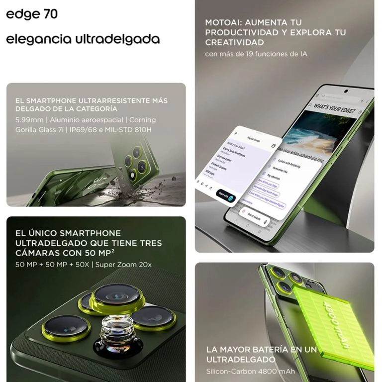 MOTOROLA EDGE 70 512GB - NEGRO - 3