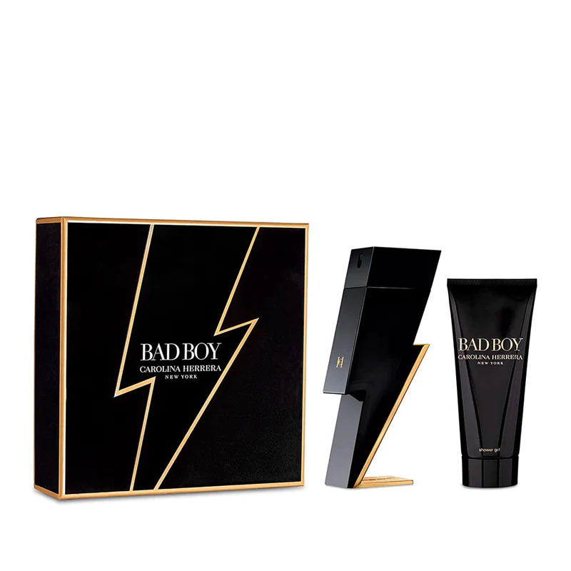 PERFUME CAROLINA HERRERA ESTUCHE BAD BOY HOMBRE EDT 100ML + GEL - 1