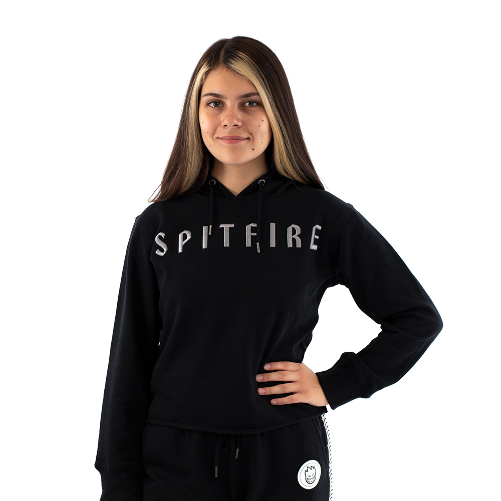 POLERON HOODIE MUJER LISO SPITFIRE NEGRO - 1