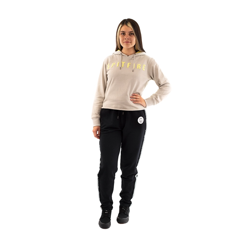 POLERON MUJER CON CAPUCHA SEAMLESS BEIGE - 3