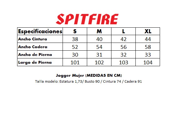 JOGGER MUJER SPITFIRE NEGRO GRIS - 6