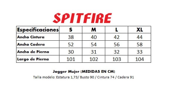 JOGGER MUJER SPITFIRE NEGRO GRIS - 7