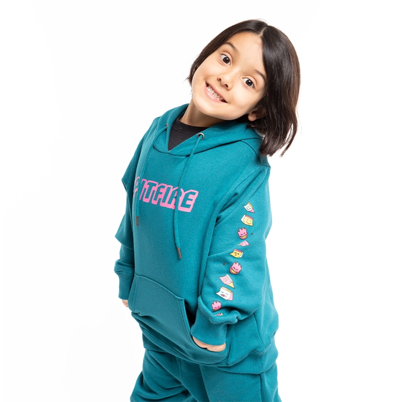 SPITFIRE POLERÓN NIÑO SPITFIRE TURQUESA CANGURO CON CAPUCHA SKATE LIKE A GIRL