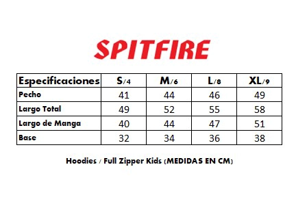 POLERÓN NIÑO SPITFIRE TURQUESA CANGURO CON CAPUCHA SKATE LIKE A GIRL - 8