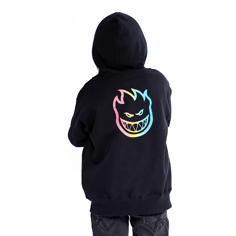 POLERÓN NIÑO SPITFIRE NEGRO CON CIERRE Y CAPUCHA TRIPPY SWIRL - 3