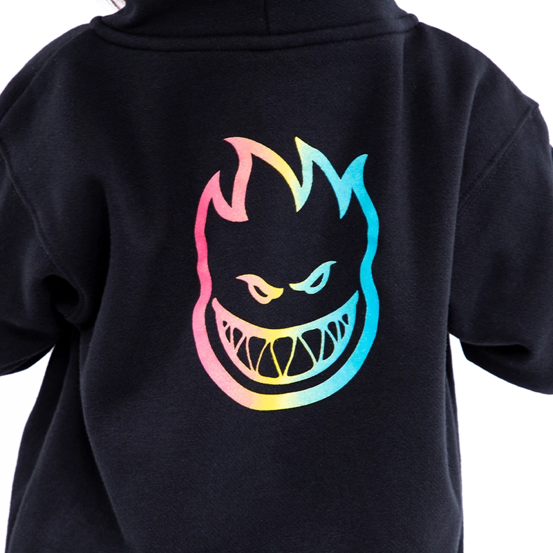 POLERÓN NIÑO SPITFIRE NEGRO CON CIERRE Y CAPUCHA TRIPPY SWIRL - 4