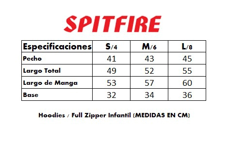 POLERÓN NIÑO SPITFIRE NEGRO CON CIERRE Y CAPUCHA TRIPPY SWIRL - 8