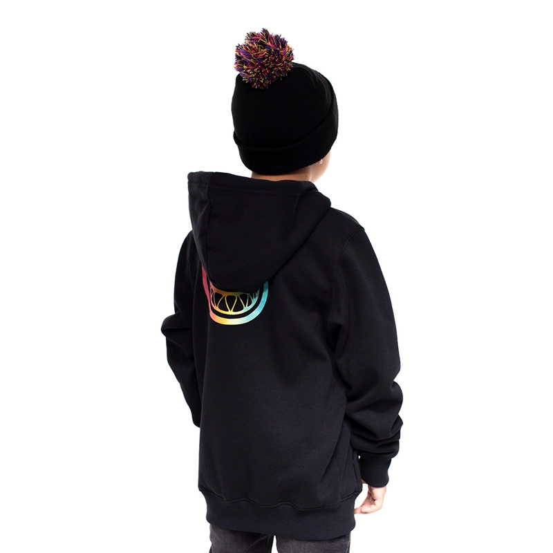 POLERON CON CIERRE Y CAPUCHA DE NIÑO SPITFIRE TRIPPY SWIRL NEGRO - 3