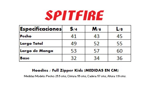 POLERON CON CIERRE Y CAPUCHA DE NIÑO SPITFIRE TRIPPY SWIRL NEGRO - 8