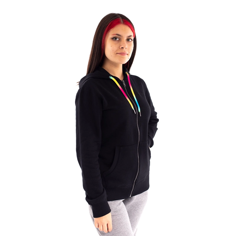 POLERON CON CIERRE Y CAPUCHA PARA MUJER SPITFIRE SKATE LIKE A GIRL BACK NEGRO - 5