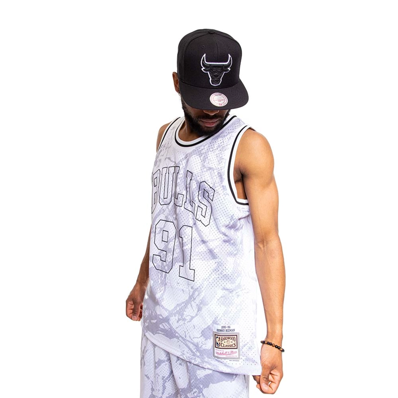 POLERA NBA MARBLE 1997 DENNIS RODMAN MITCHELL AND NESS - 1