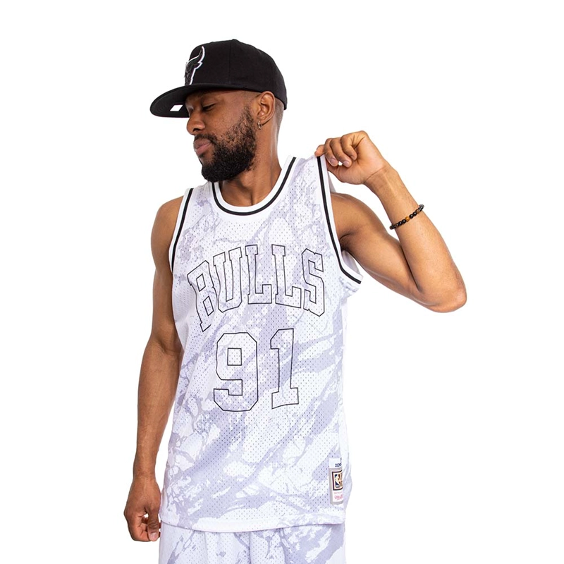 POLERA NBA MARBLE 1997 DENNIS RODMAN MITCHELL AND NESS - 4