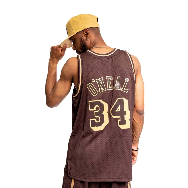 POLERA NBA LUX BROWN LAKERS 96 MITCHELL AND NESS - 5